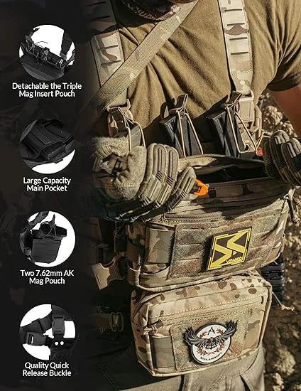 The Last Aztec, Chest Rig Tactical Chest Rig Molle Modular Micro Fight Chest Rigs With Magazine Pouch For Outdoor Hunting Aisoft