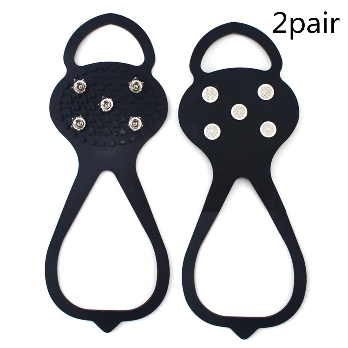 The Last Aztec, Nothing Should Stop You in your Outdoor Activities not even ICE, Unisex Men 5 Teeth Ice Gripper For Shoes Crampons Ice Gripper Spike Grips Cleats For Snow Studs Non-Slip Climbing Hiking Covers