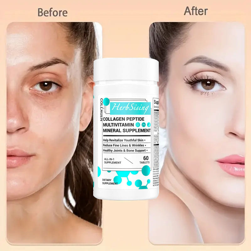 The Last Aztec, Collagen Peptides For Women, Beauty Vitamin And Mineral Supplement With Multivitamins, Hydrolyzed Protein Peptide Type, Biotin And Vitamins - 60 Capsules