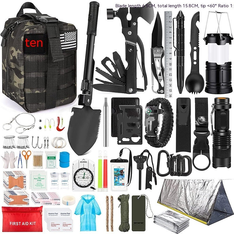 The Last Aztec, Outdoor Camping Supplies Equipment Multifunctional Outdoor Survival Emergency Kit Tool Suit