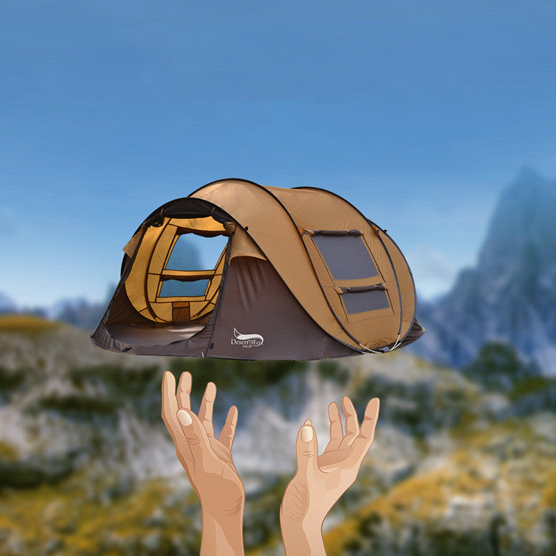 The Last Aztec, Outdoor Automatic Tent 3-4 People Quickly  Building-free Boat Tent Multi-person Camping Park Tent Rainproof