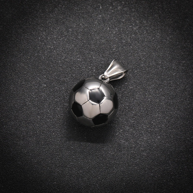 The last Aztec, Stainless Steel Ornament Football Pendant Vintage Necklace