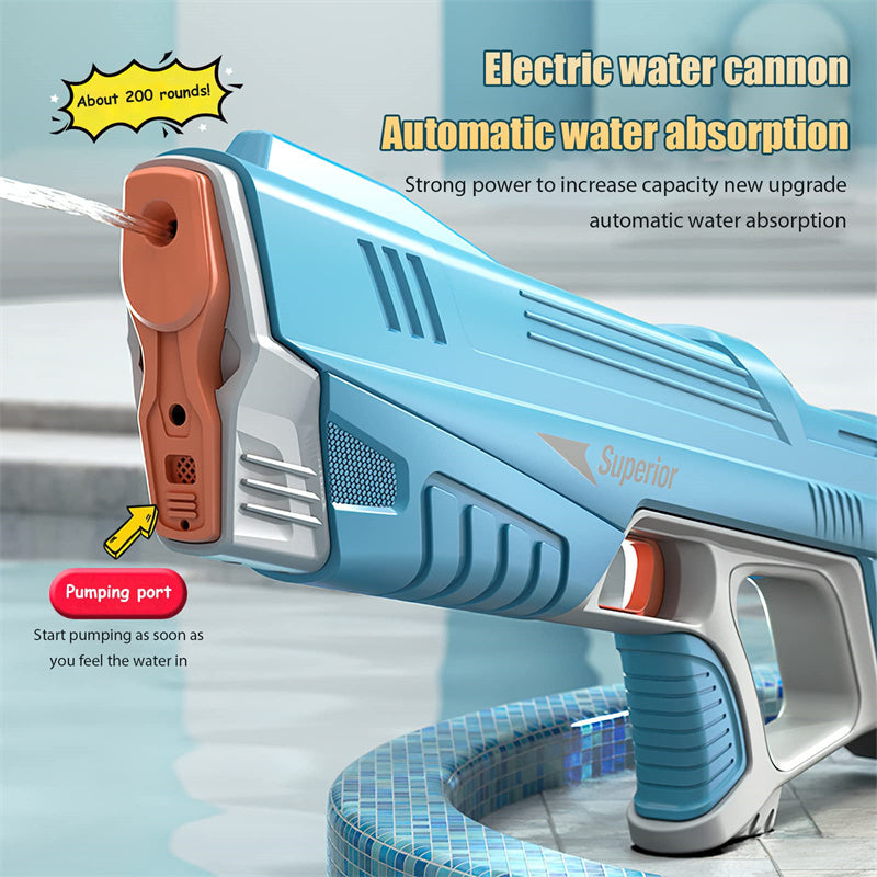 The Last Aztec, Summer Full Automatic Electric Water Gun Toy Induction Water Absorbing High-Tech Burst Water Gun Beach Outdoor Water Fight Toys