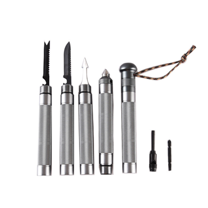 The Last Aztec, Outdoor Folding Self-defense Survival Walking Stick Equipment Outdoor Hiking Multifunction Trekking Poles