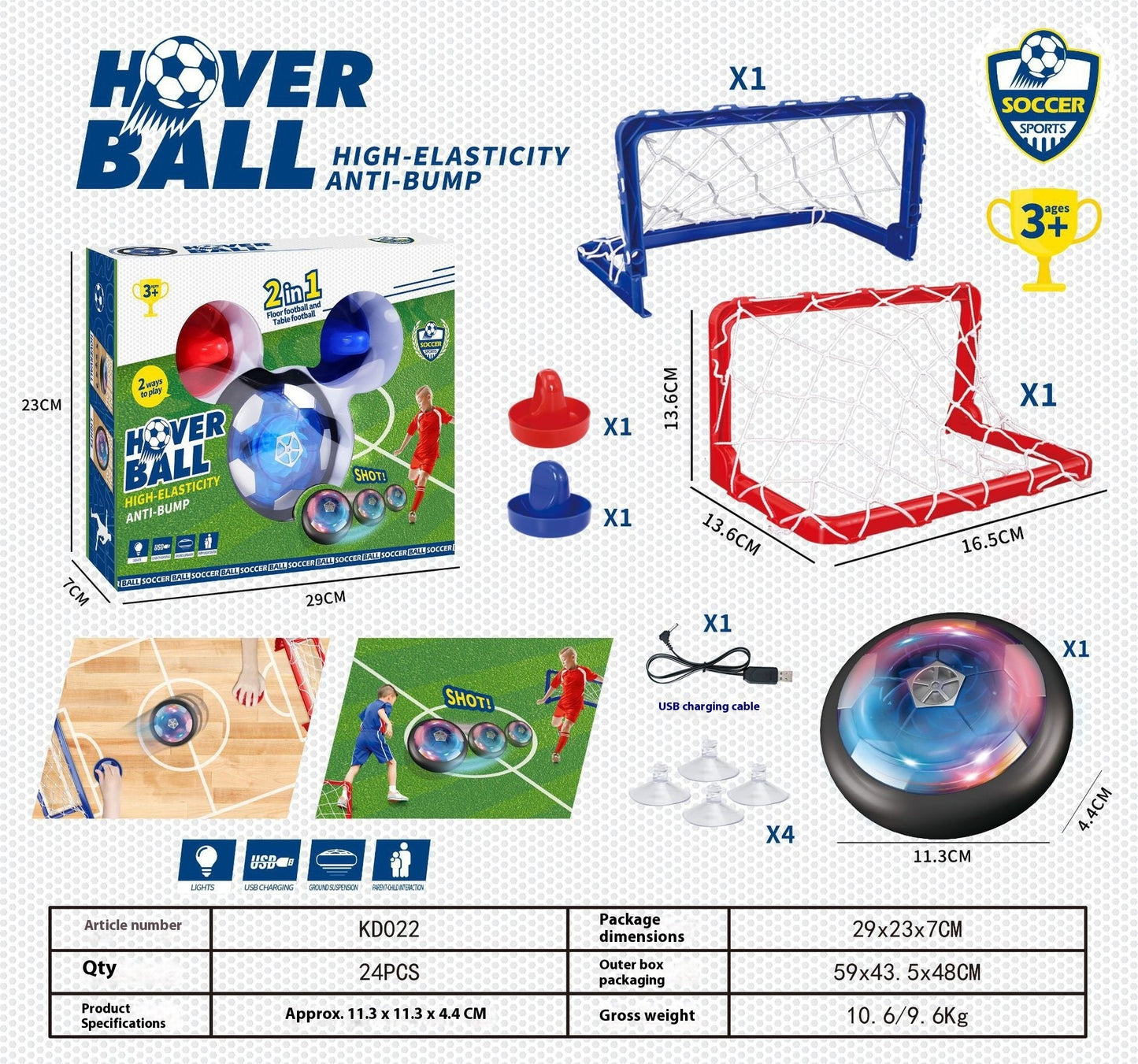 The Last Aztec, Creative Portable Children's Air Cushion Suspension Football Educational Toys