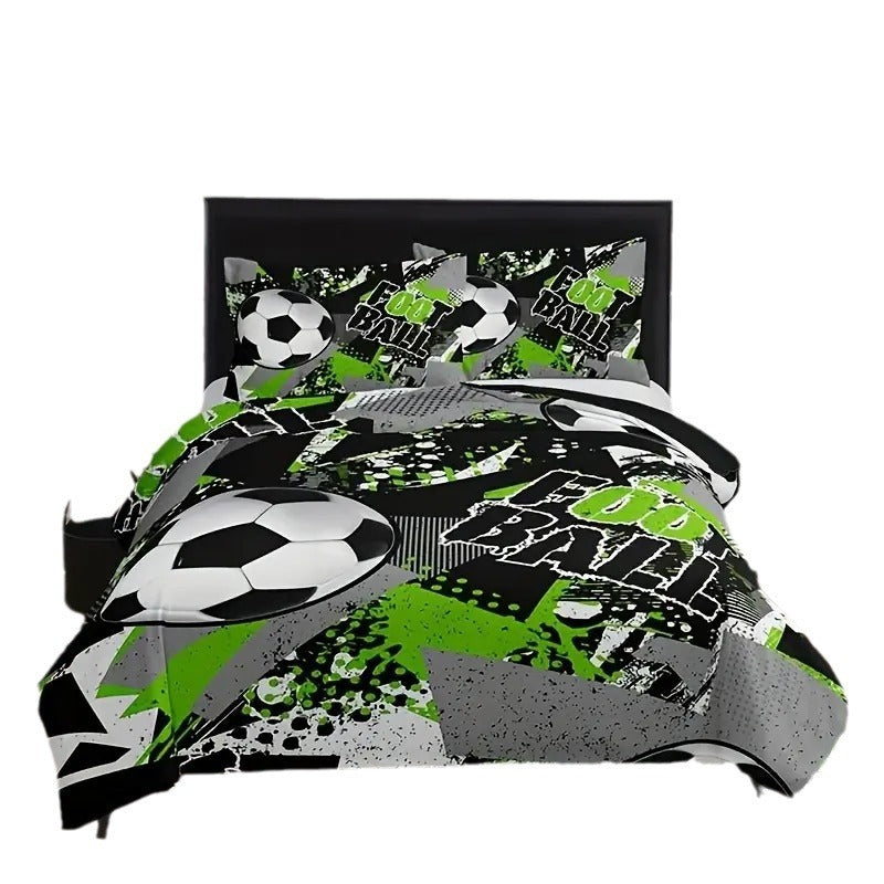 The last Aztec, Fashion Down Quilt Cover Suit Football Printed Bedding Soft And Comfortable Suitable For Bedroom