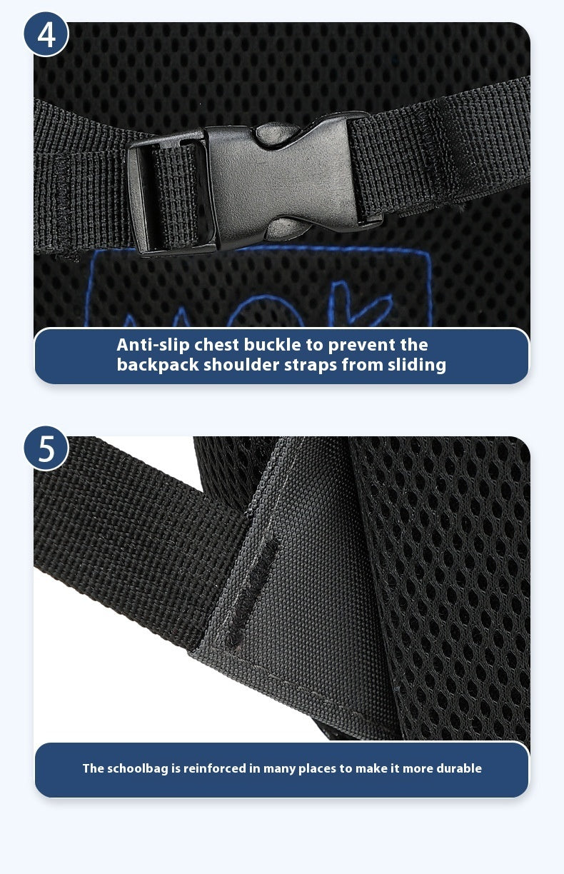 The last Aztec, Hard Shell Football Burden Reduction Boy's Shoulder Large Capacity Belt Small Pen Bag Set Of School Bag