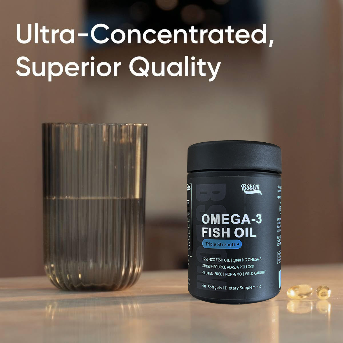 The Last Aztec, Triple Strength Omega 3 Fish Oil  Burpless Fish Oil Supplement W EPA & DHA Fatty Acids From Single-Source Wild Alaska Pollock 90 Count