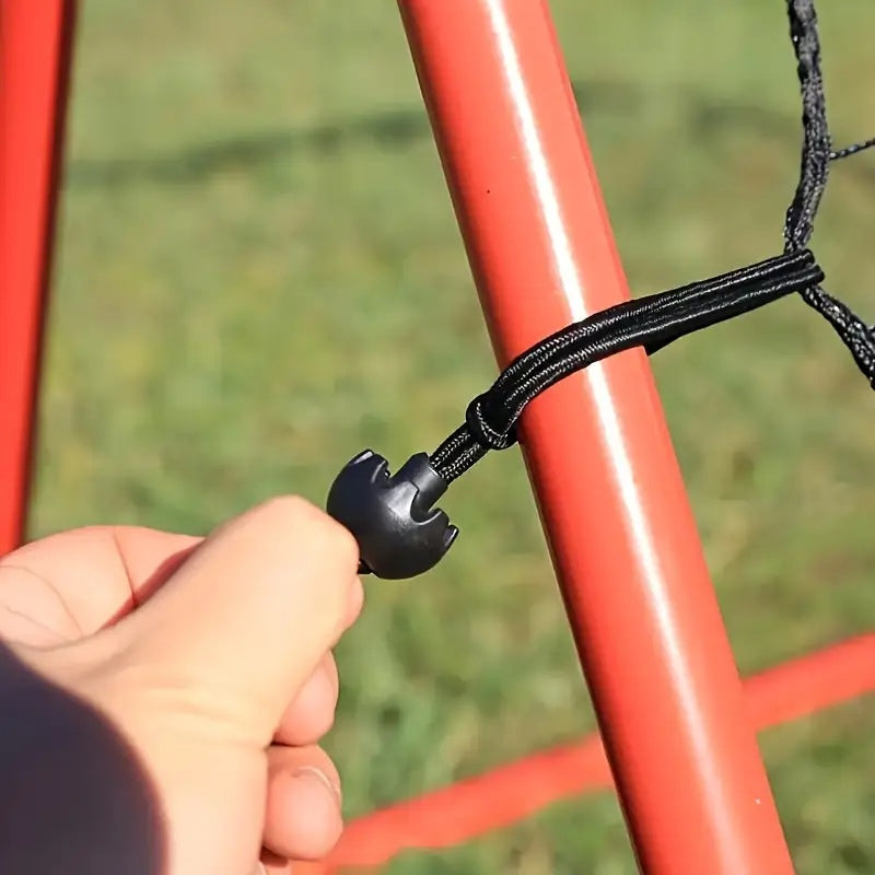 The last Aztec, 1pc Durable Stainless Steel Red Soccer Rebound Net - Ideal For Football, Golf, Baseball & Lacrosse Practice Versatile Outdoor Sports Training Goal With Mesh Design