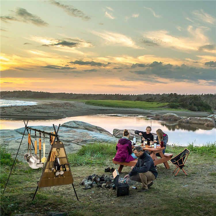 The Last Aztec, Outdoor Camping Tableware Spatula Spoon Hanging Cookware Foldable Tableware Bag