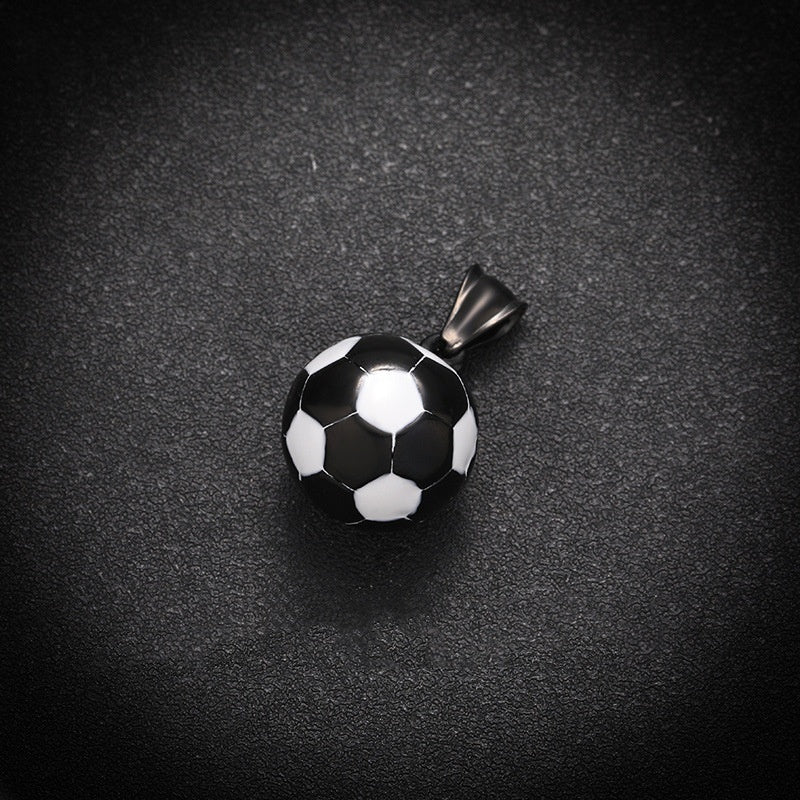 The last Aztec, Stainless Steel Ornament Football Pendant Vintage Necklace
