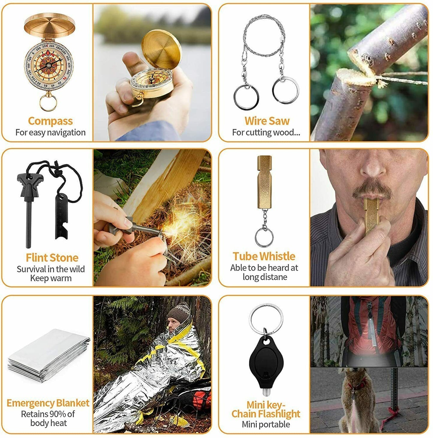 The Last Aztec, Are You Getting Ready for Survival? 14-In-1 Outdoor Emergency Survival Kit Camping Hiking Tactical Gear Case Set Box