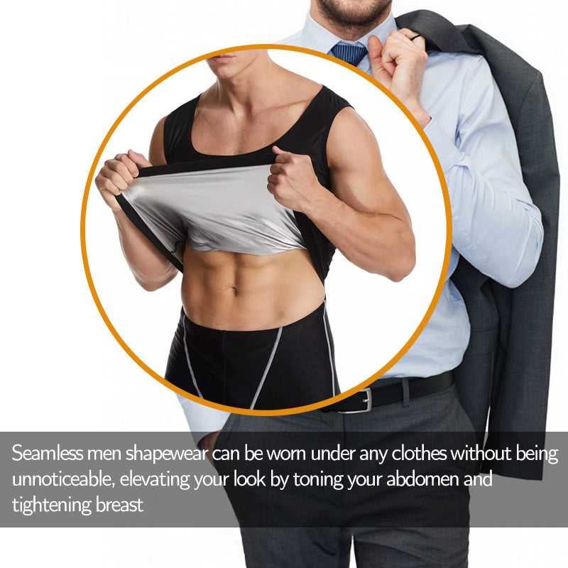 The Last Aztec, (get a Size Bigger Than Your size) Fitness Corset Men's Shapewear Heat Trapping Shirt Sweat Body Shaper Vest Bodysuit