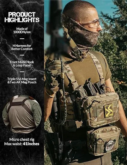 The Last Aztec, Chest Rig Tactical Chest Rig Molle Modular Micro Fight Chest Rigs With Magazine Pouch For Outdoor Hunting Aisoft