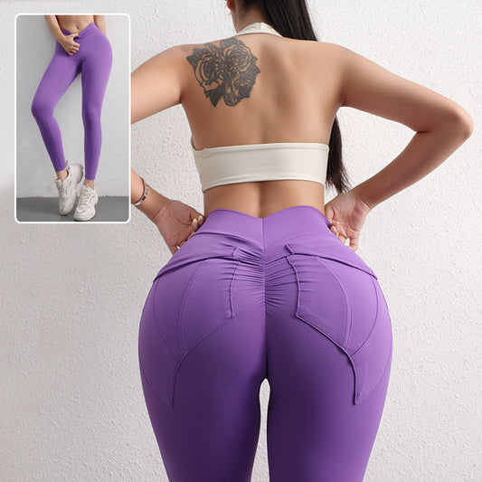 The Last Aztec, (Get One Size Bigger Than Your Regular Size), High Waist Hip Lift Yoga Pants With Pockets Women's Sports Fitness Trousers Leggings