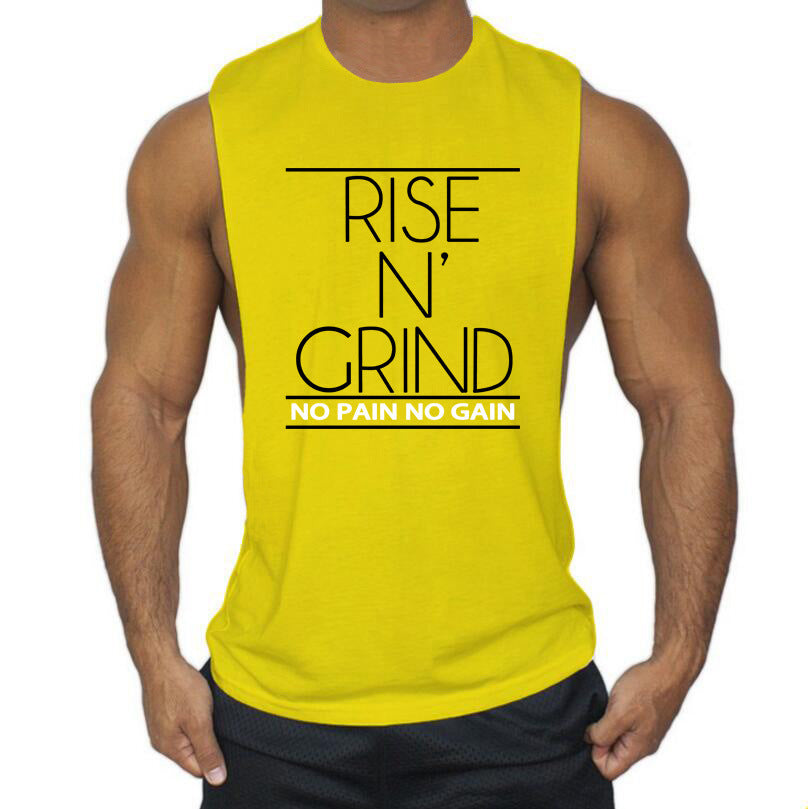 The Last Aztec, Round Neck Large Seam Sports Vest Men's Bodybuilding Fitness Running