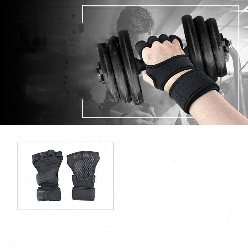 The Last Aztec, New Sports Half Finger Gloves Non-slip Silicone Palm Protection Fitness Equipment Gloves