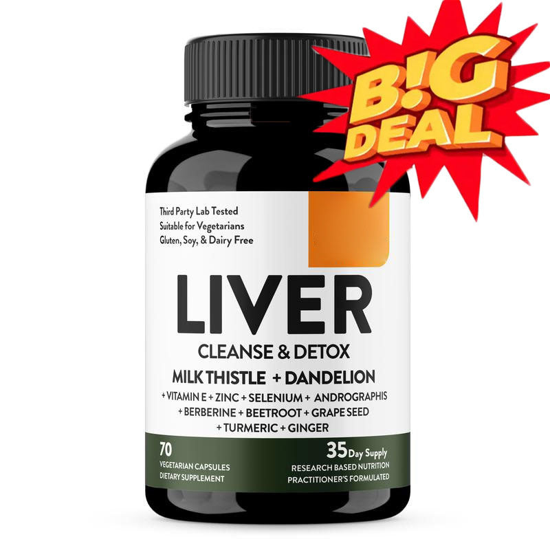 The Last Aztec, Liver Cleanse & Detox Capsules, Multivictamin, Milk Thistle, Dandelion, Turmeric, Ginger Extract, Beet, Zinc, Vitamin E, Selenium, Grape Seed, Healthcare Nutrional Supplement