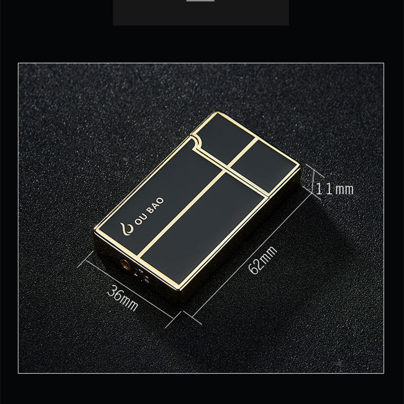 The Last Aztec, Great for outdoor Activities, Bao B813 Gas Lighters Metal Langsheng Steel Tone Direct Punching Windproof Blue Flame Electronic Lighter