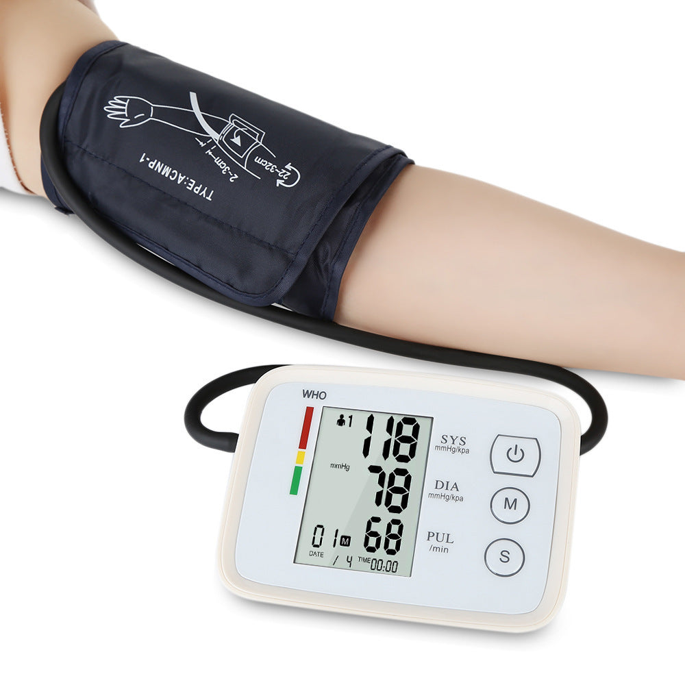 The Last Aztec, Digital Arm Blood Pressure Test Kit Cuff Sensor Monitor BP Automatic Pressure Tonometer Tensiometer Heart Rate Pulse Meter