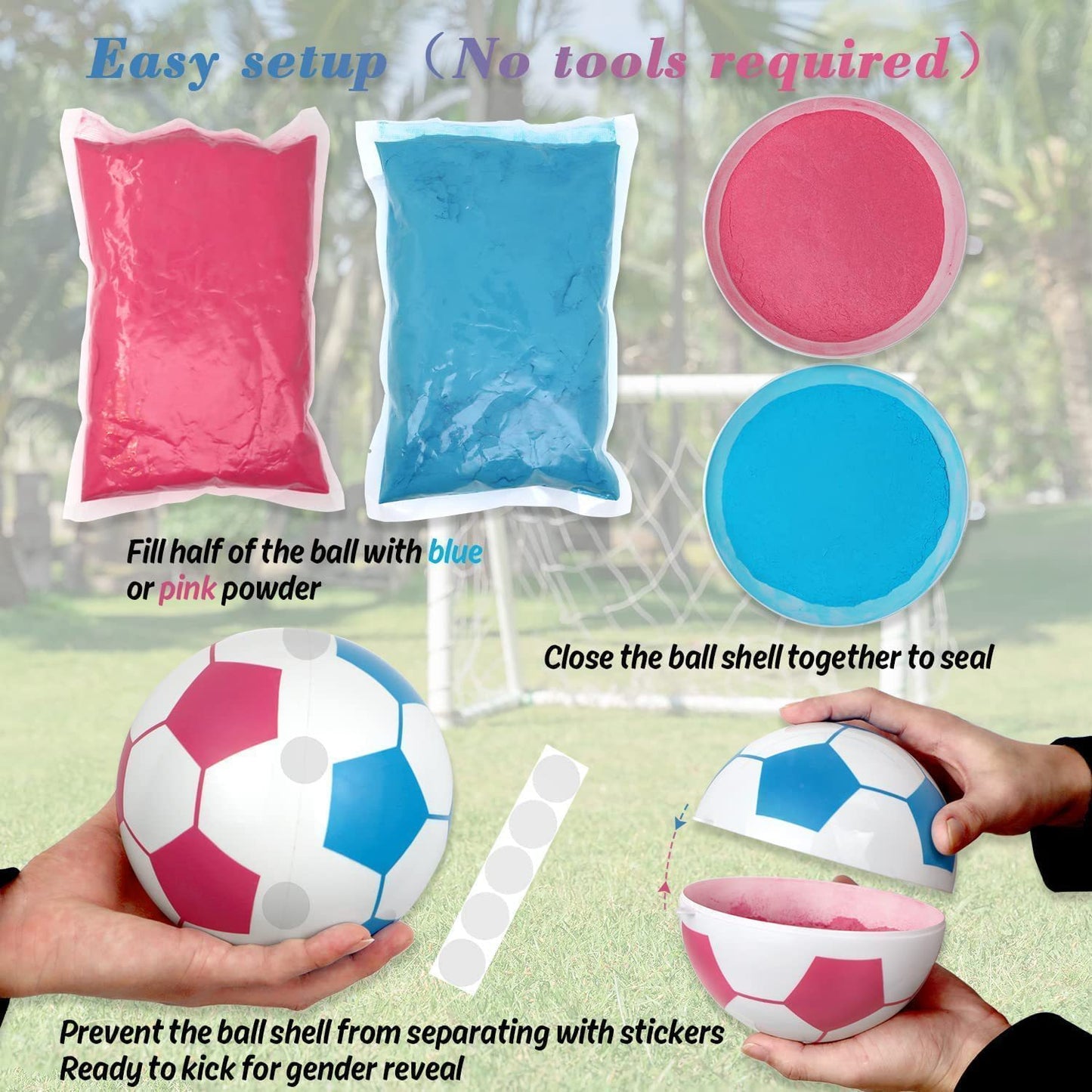 The Last Aztec, Gender Identification Blue And Pink Powder Football Gender Reveal Football