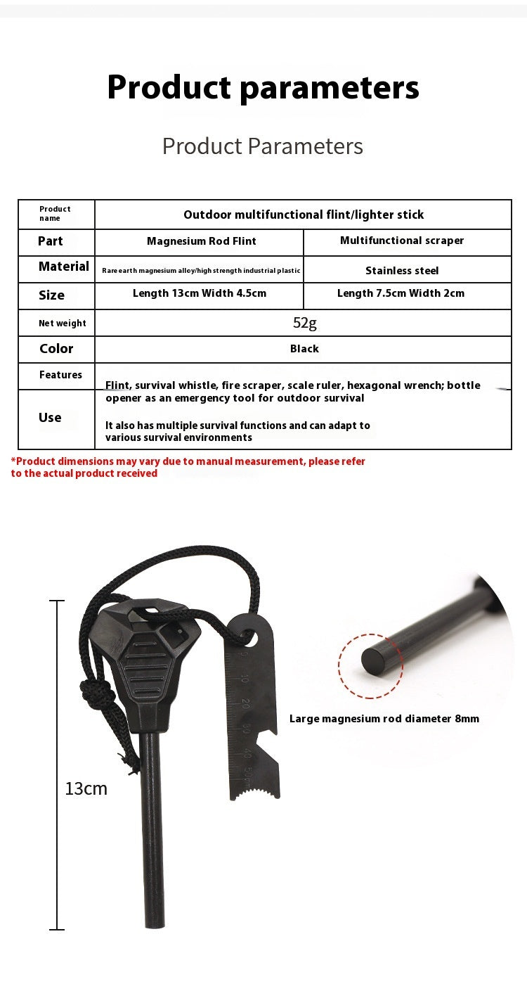 The Last Aztec, Outdoor Camping Stainless Steel Multifunctional Flint