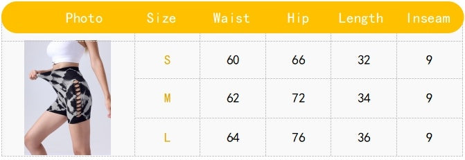 The Last Aztec, (Get One Size Bigger Than Your Regular Size), 3 Pack Women's Side Cut-Out Tie-Dye Seamless Hip Lift High Waist Sports Fitness Yoga Shorts