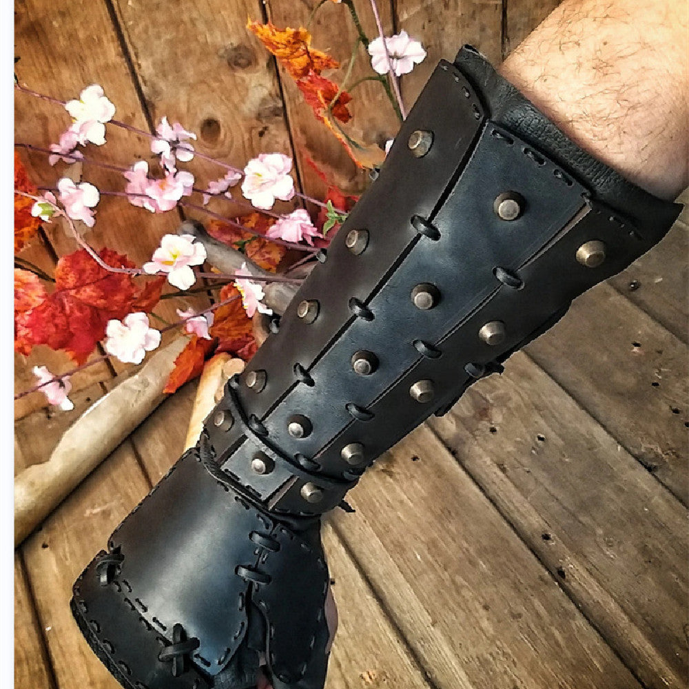 The Last Aztec, Boxing Rivet Leather Wrist Gloves