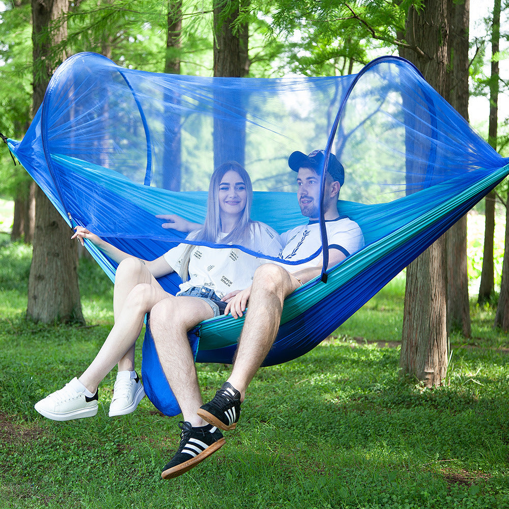 The Last Aztec, Fully Automatic Quick Opening Hammock With Mosquito Net