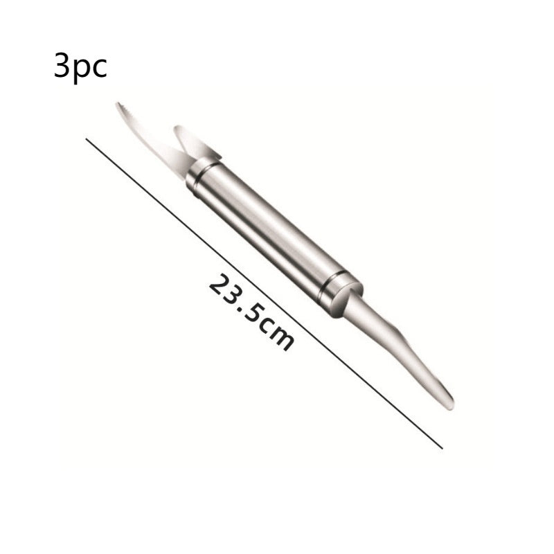 The Last Aztec, Multifunctional Stainless Steel Shrimp Remover  Shrimp Line Fish Maw Knife Fish Cutter Scissories Fish Scale Remover Kitchen Gadget Accessories Tools Creative Kitchen Tools